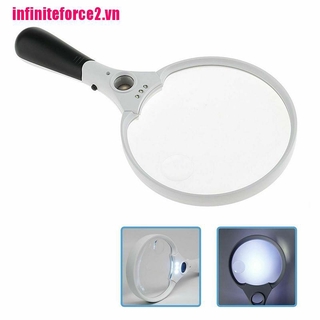 Kính lúp siêu sáng 25x kèm 3 đèn led tiện lợi