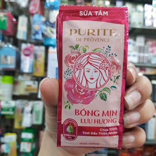 1 Dây sữa tắm mềm mịn Purité hoa hồng 6g