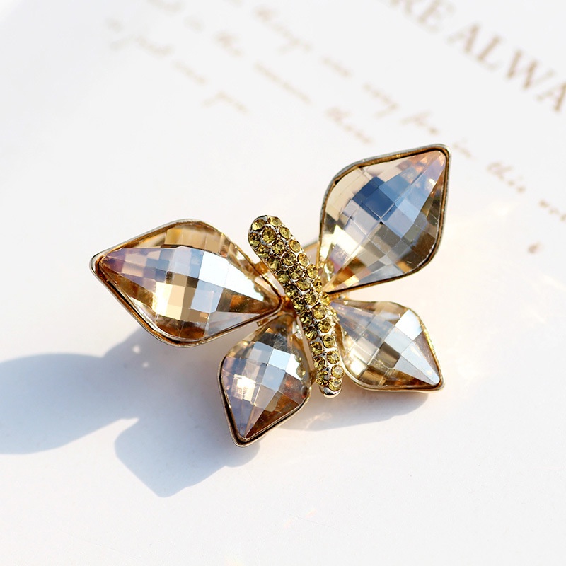 Ghim Cài Áo Hình Bướm Đính Đá Sang Trọng Cho Nữ