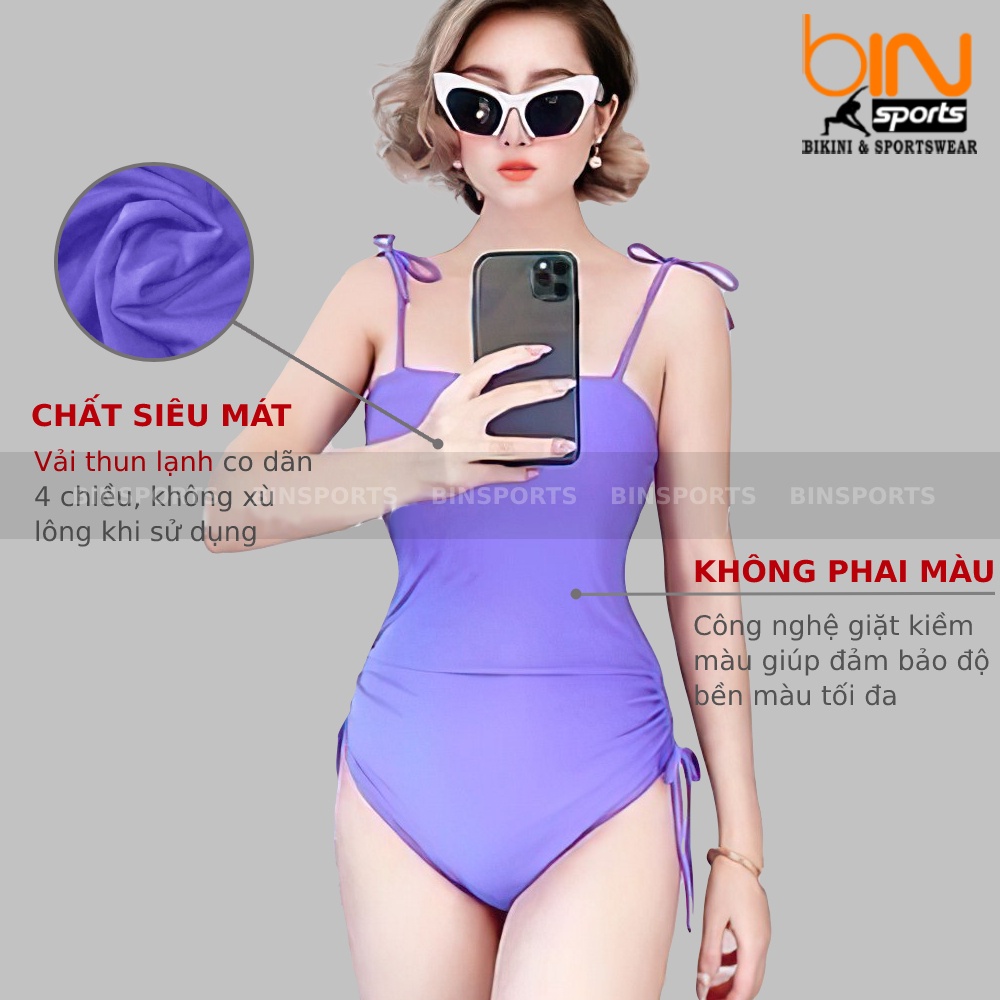 Bikini Nữ Liền Thân Dây Nơ Vai Nhiều Màu Freesize Bin Sports BHV084