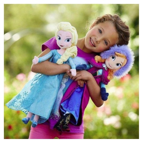 DISNEY Set 2 Búp Bê Nhồi Bông 40 "50" Hình Công Chúa Elsa Và Anna Trong Phim Frozen Mềm Mại