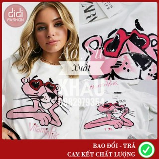 Áo thun 𝐙𝐚𝐫𝐚 nữ in chữ 𝐕𝐢𝐭𝐚𝐦𝐢𝐧 𝐏𝐢𝐧𝐤, hình báo hồng, thun tốt mát