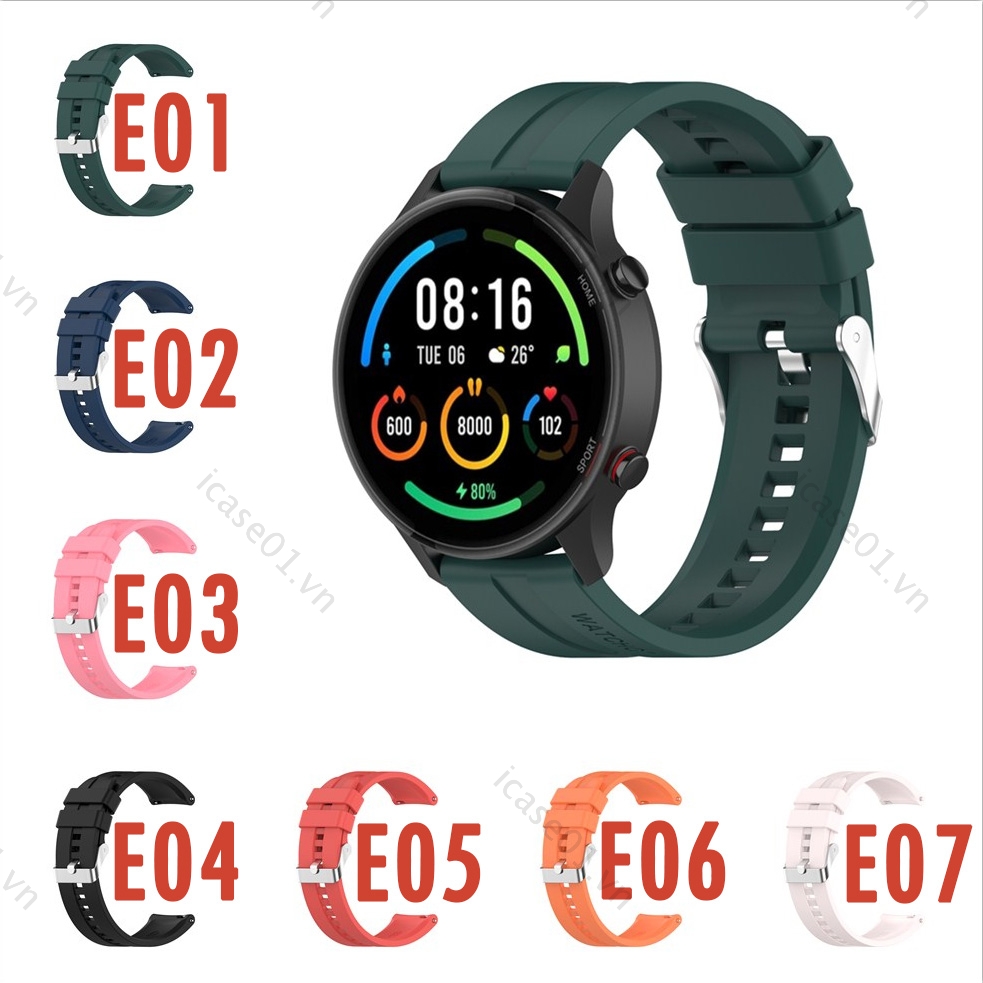 Dây đeo silicone màu trơn thay thế cho Xiaomi Mi Watch
