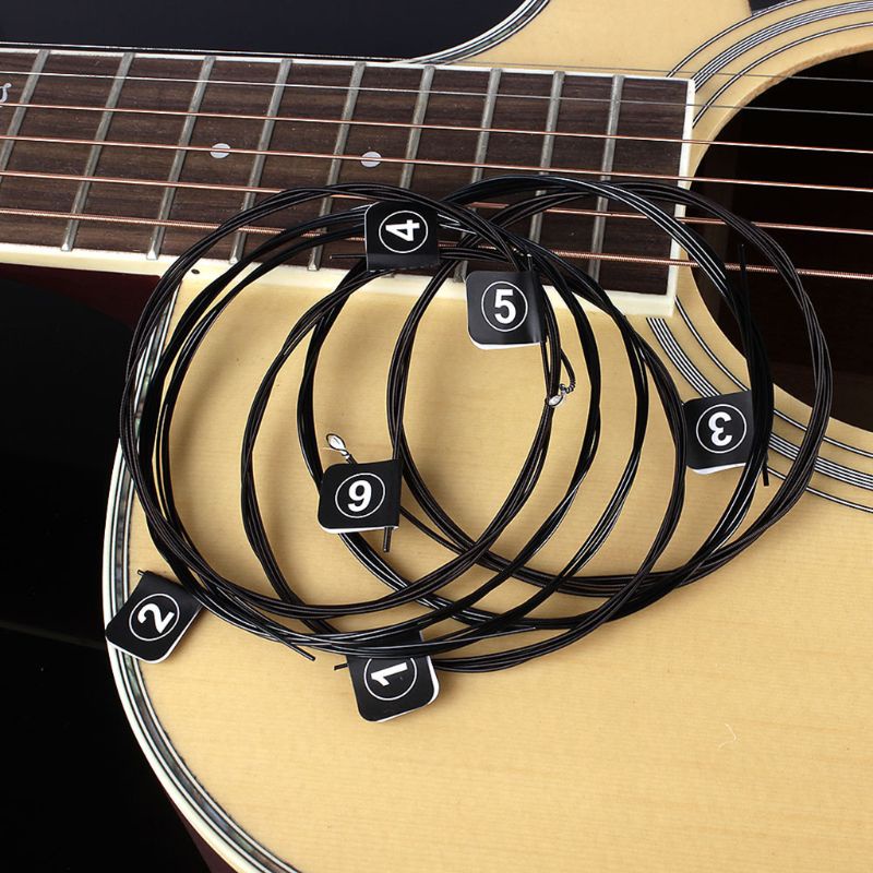 Set 6 Dây Đàn Guitar Cổ Điển Bằng Nilon Màu Đen