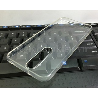 Ốp lưng silicon dẻo trong suốt Nokia X6 2018 siêu mỏng hiệu 2D Leather