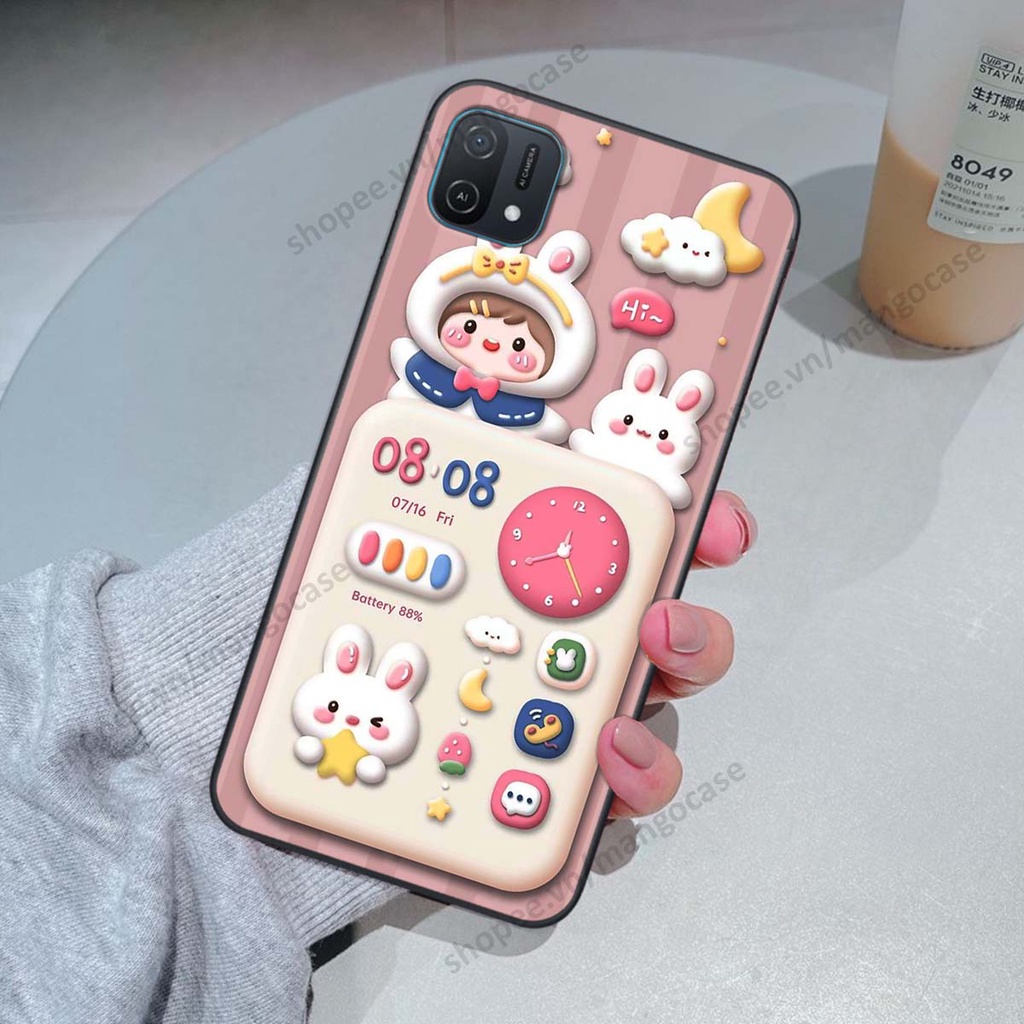 Ốp lưng Oppo A16k hình gấu, thỏ, đồng hồ cute dễ thương