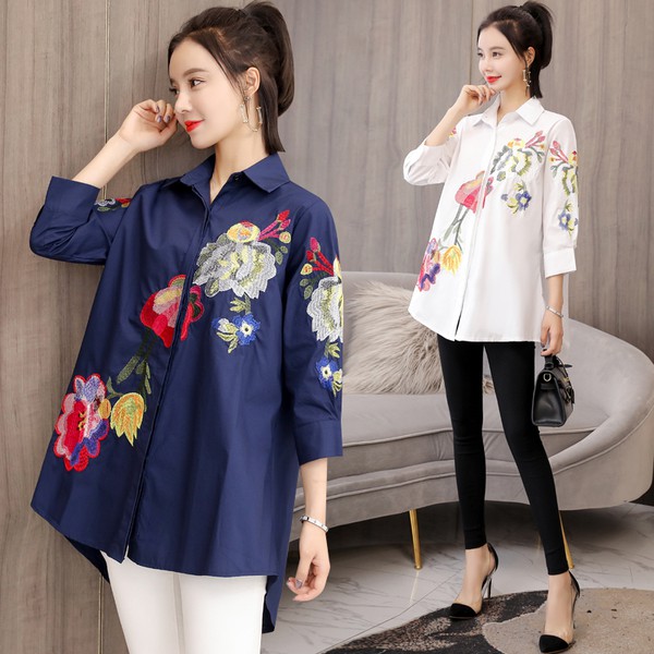 Áo voan hoa tay lửng thời trang dành cho nữ