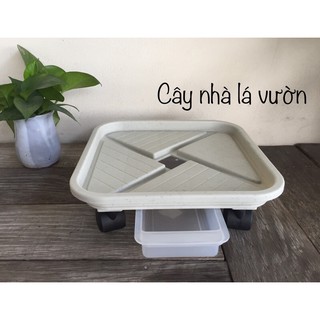 Đế lót chậu có khay hứng nước.