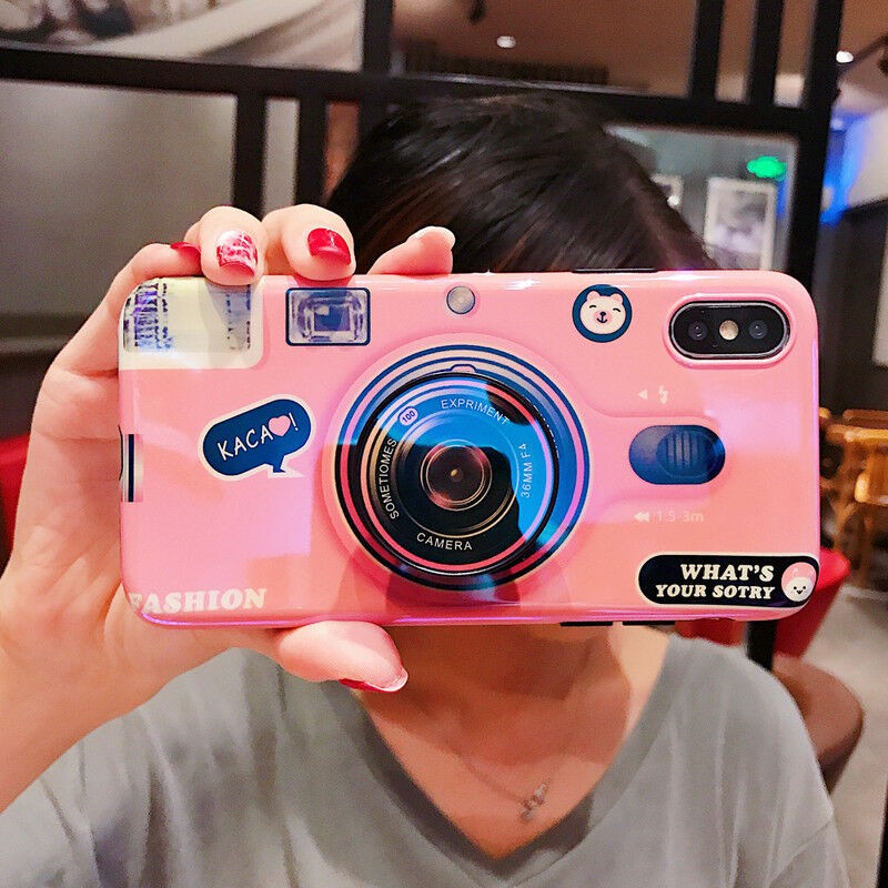 Ốp điện thoại bảo vệ cho iPhone 5 5S 6 6s 7 8 Plus XR X XS Max iPhone 11 pro max có đế đỡ kiểu camera