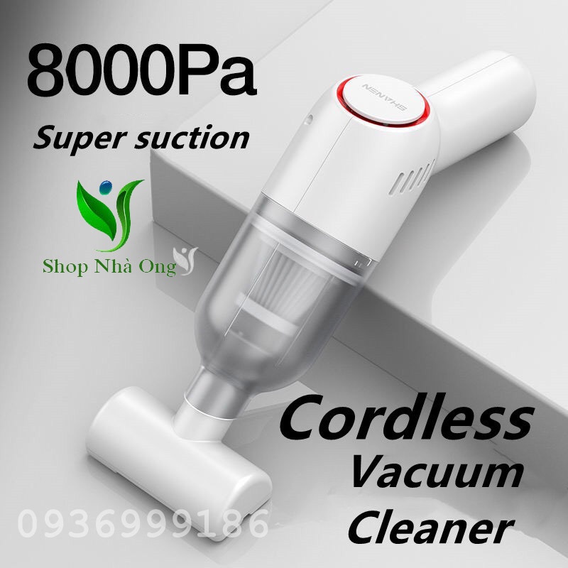 Máy Hút Bụi Mini Cầm Tay Không Dây- Lực Hút Cực Mạnh 8000pa Nhaongshop
