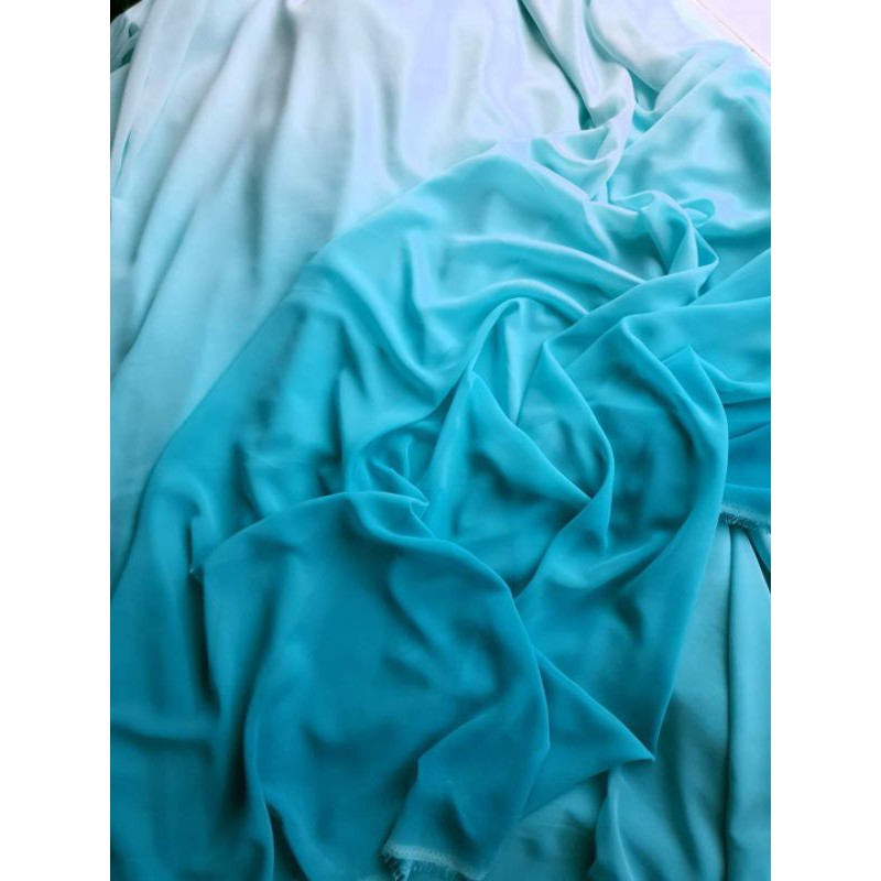 Vải voan loang màu