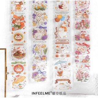 Washi Sticker Trang Trại Động Vật trang trí tranh vẽ, số tay, bulletjournal