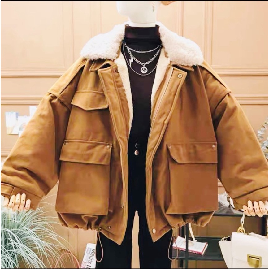 Áo Khoác Kaki ,Túi Ngực, 2 Lớp Lót Lông Cổ Bẻ  3 Màu, dưới 70kg G079 - Reso Shop96 | BigBuy360 - bigbuy360.vn