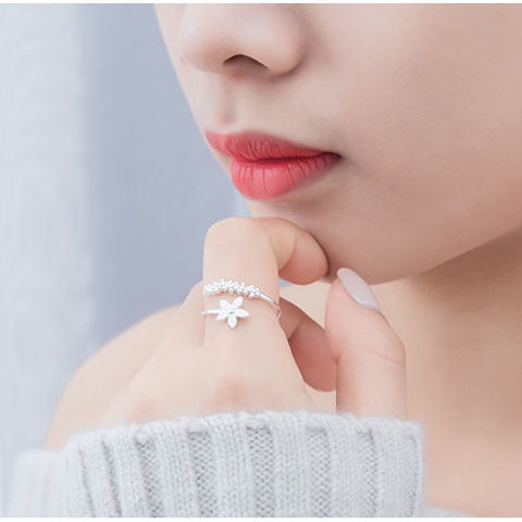 Nhẫn Mạ Bạc 925 Đính Đá Sang Trọng Cho Nữ