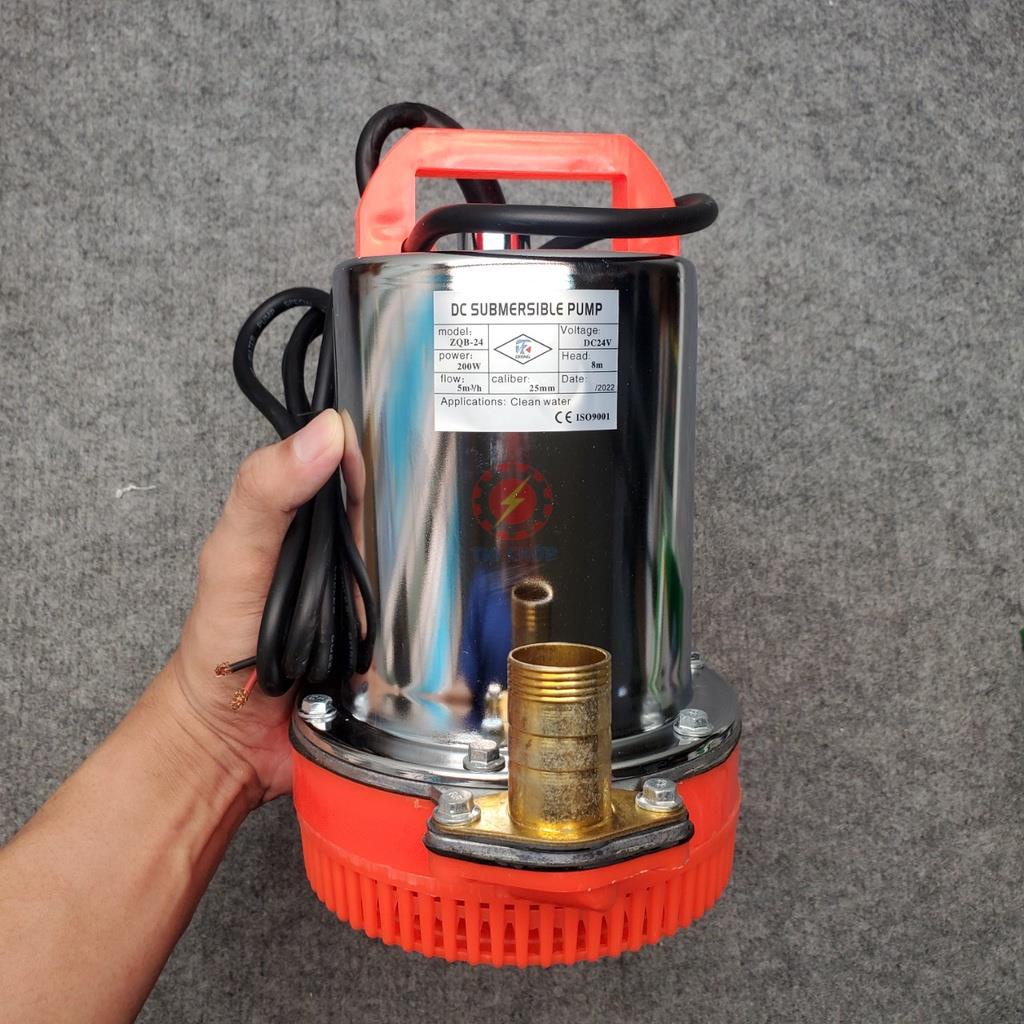 Bơm chìm INOX Bơm hút đáy bể cá inox dùng điện 12V 24V công suất 180W - Chống ngập