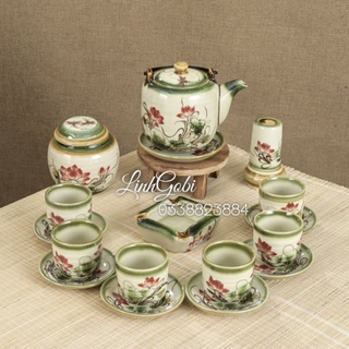 Ấm chén bát tràng dáng vại (s1:600ml)