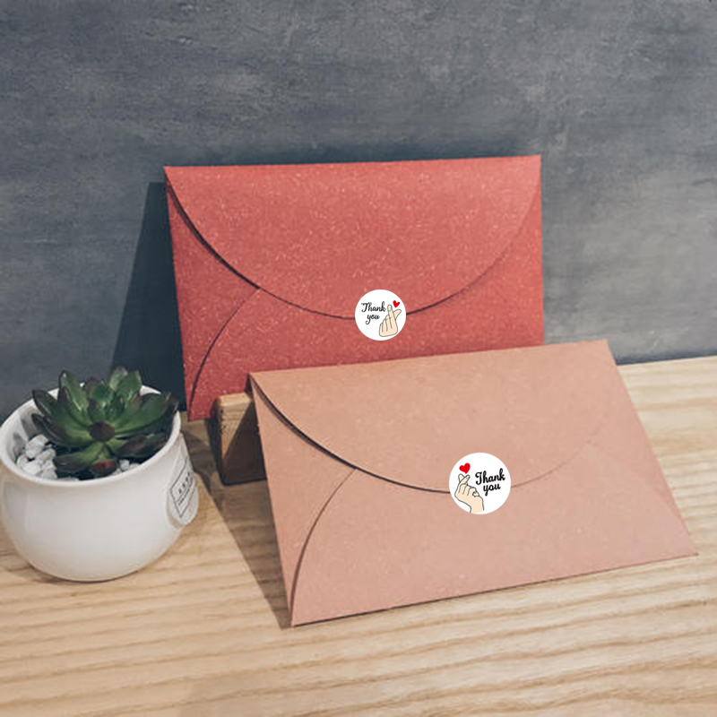 Thank You Sticker Floral Wedding Gift Decoration Sticker 500PCS/roll  OY
