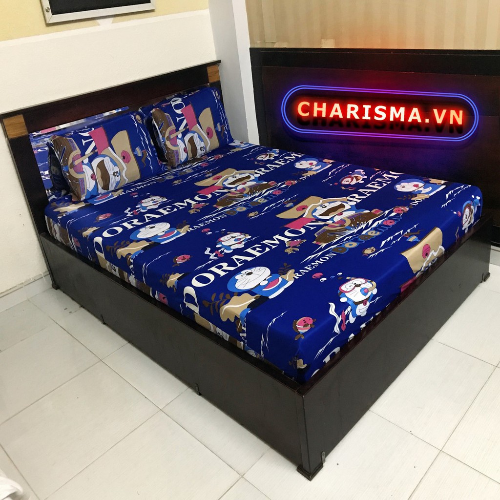 [1m4 Hoa Văn] Drap Ga Nệm Thun Lạnh HQ Cực Kì Mịn Mát Bộ Ga Trải Giường Vỏ Gối Drap Nệm Grap Giường