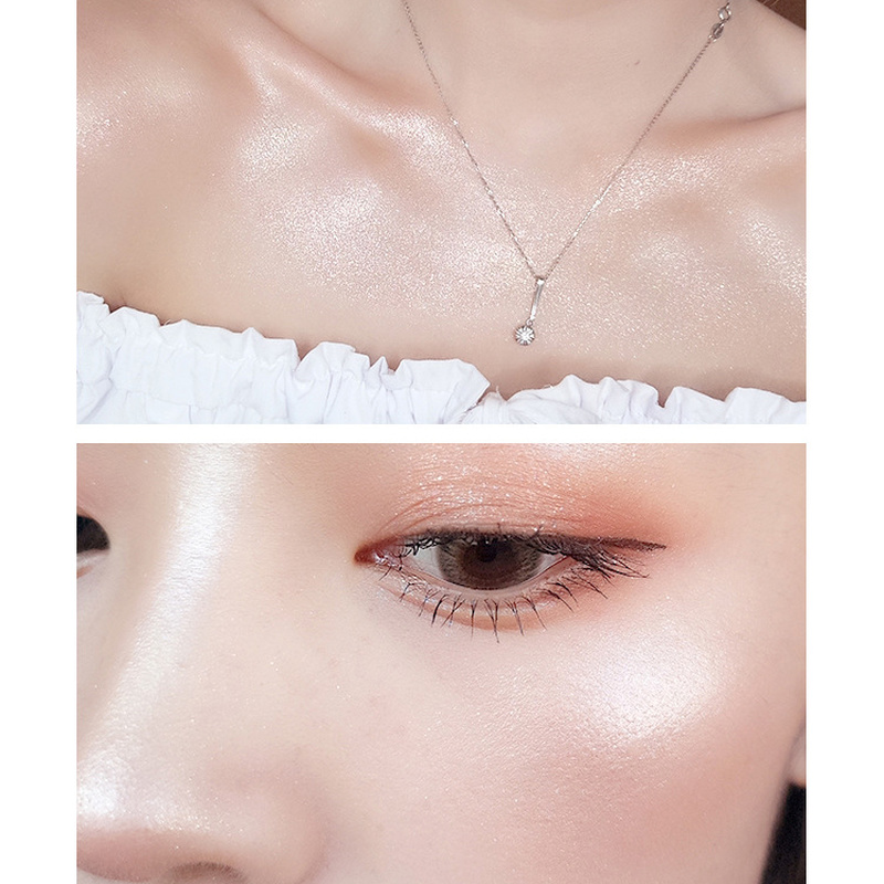 [Hàng mới về] Bảng phấn mắt kết hợp 2 màu mờ và ánh nhũ trang điểm lâu trôi cho nữ