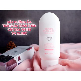 Kem kích trắng 3W Clinic Crystal White Milky Body Lotion
