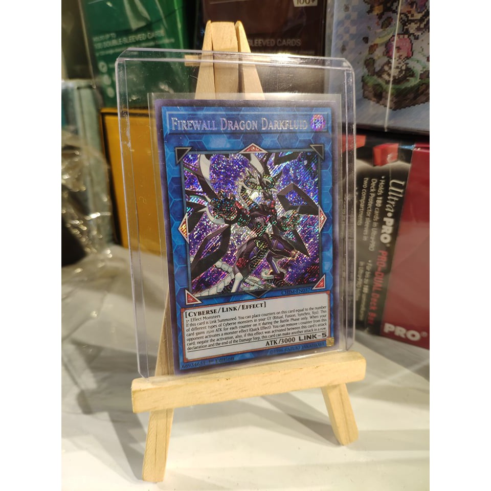 Lá bài thẻ bài Yugioh Firewall Dragon Darkfluid - Secret Rare - Tặng bọc bài nhựa bảo quản