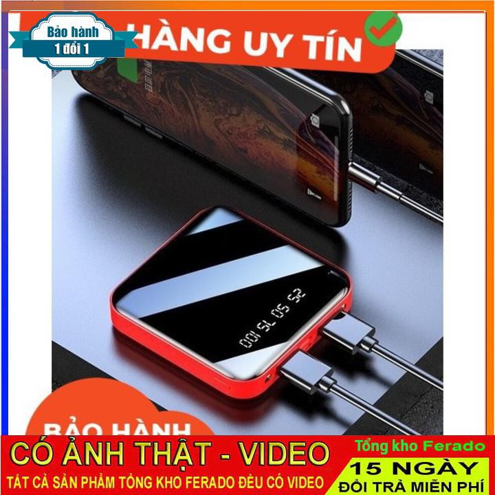 [ xả kho ] C96  Pin Sạc Dự Phòng Mini 20000Mah - Pin Dự Phòng Power Bank 2 Cổng Sạc - Có Đèn Chiếu Sáng