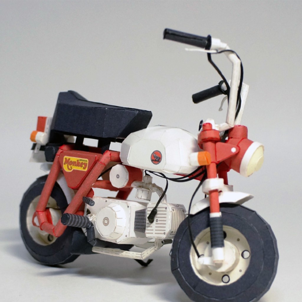 Mô hình giấy Xe máy Honda Z50A Monkey