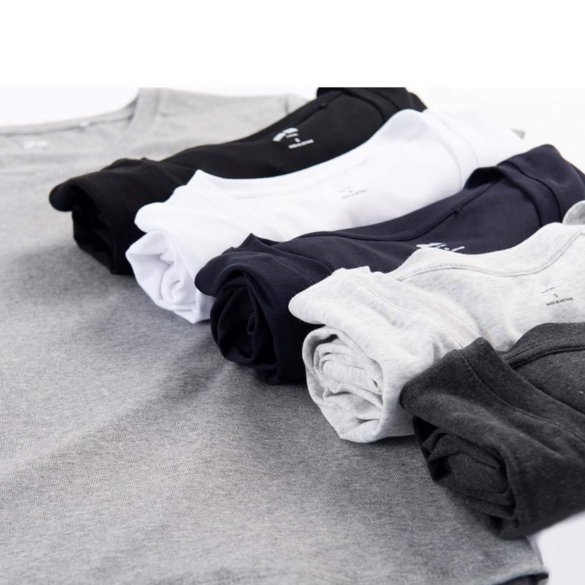 Áo thun trơn unisex nhiều màu chất cotton mềm mát không xù lông