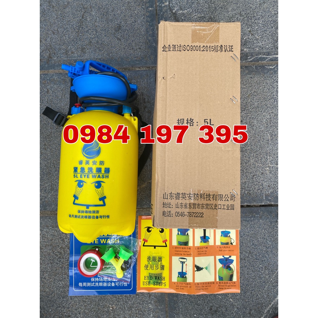 Bình rửa mắt khẩn cấp loại di động 8 lít