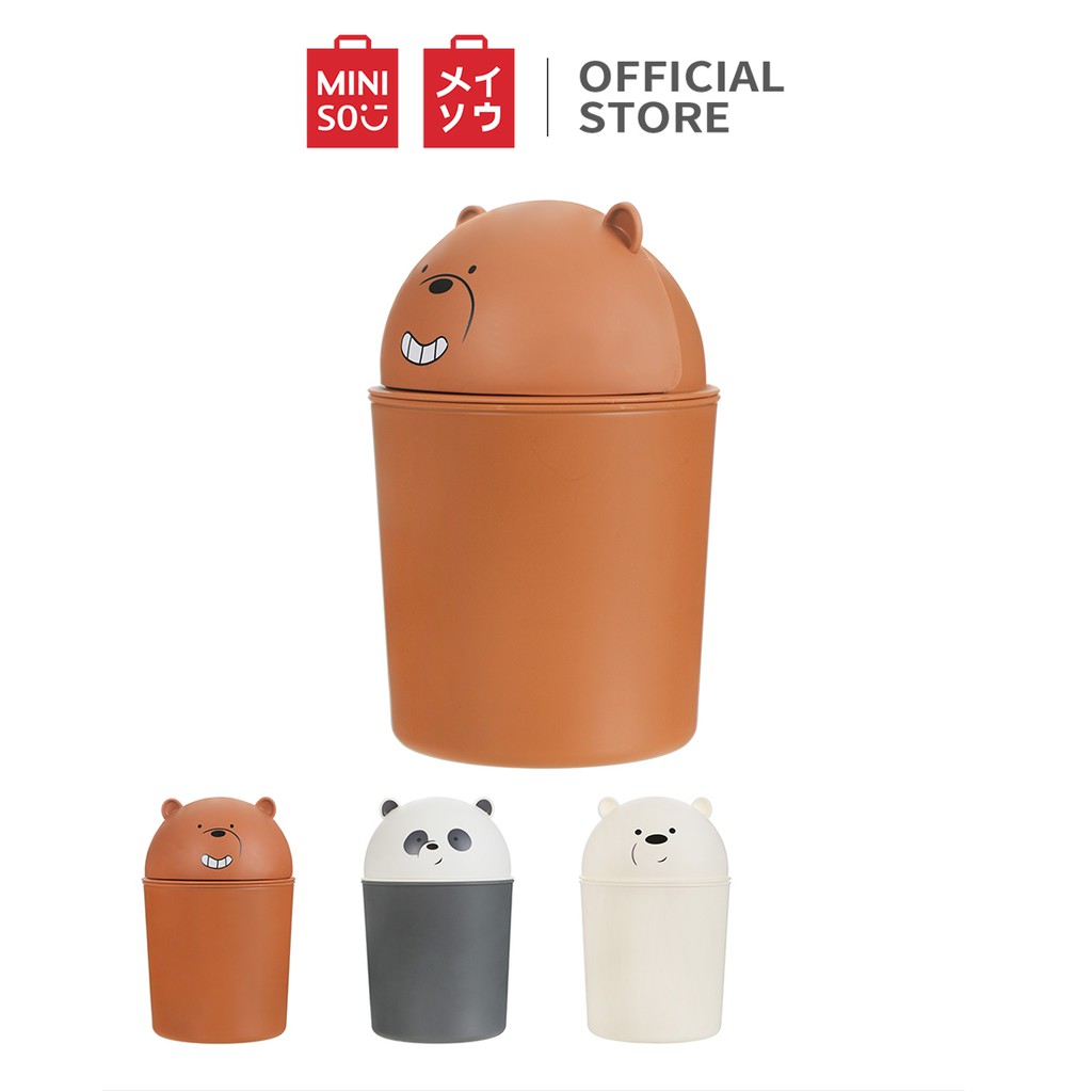 Thùng rác We bare bears Miniso (Chọn màu ngẫu nhiên)