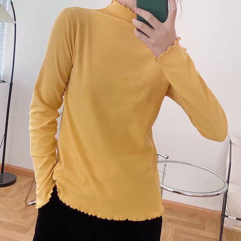 VN355 Áo giữ nhiệt nữ cổ điệu đà dễ phối đồ chất mềm mại ấm áp hàng Quảng Châu