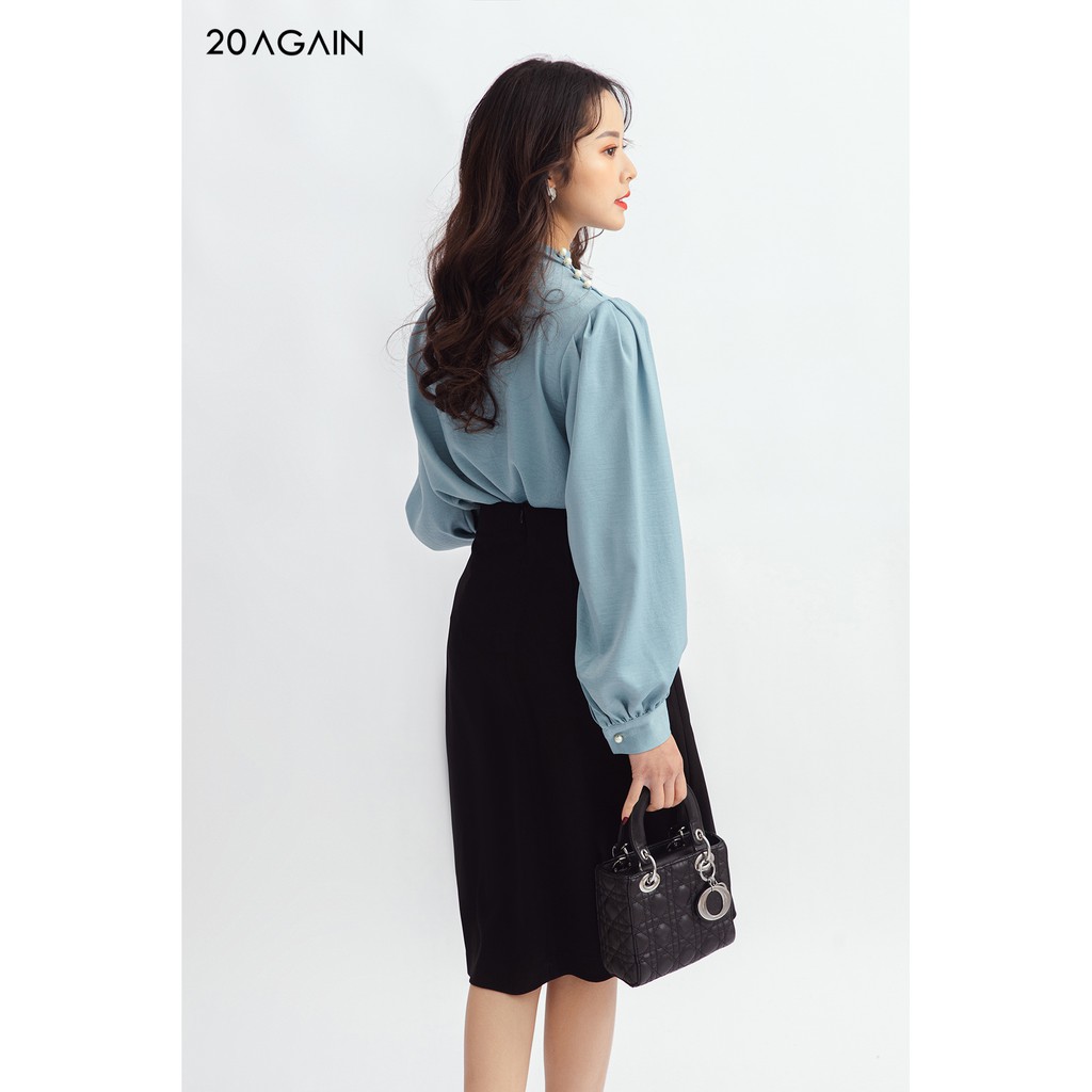Chân váy midi vạt chồng 3 cúc - 20AGAIN - JDA0943 | BigBuy360 - bigbuy360.vn
