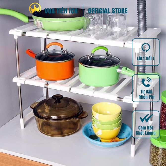Kệ gầm bồn rửa bát đa năng đựng xoong nồi, gia vị,…