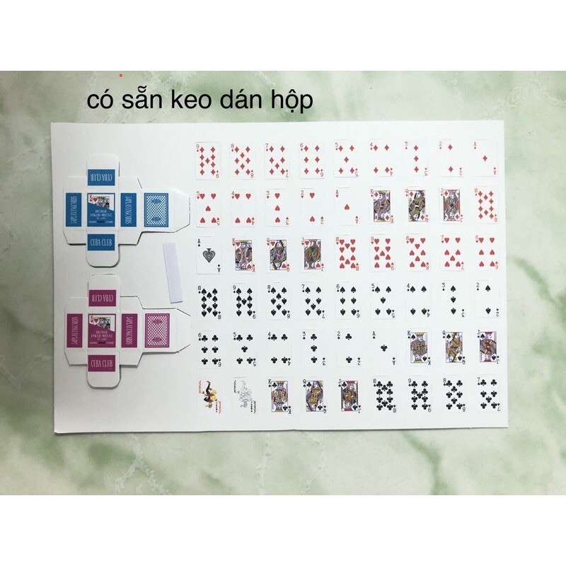 MÔ HÌNH BỘ BÀI TÂY POCKER SIÊU MINI TÍ HON. BỘ BÀI LƠ KHƠ