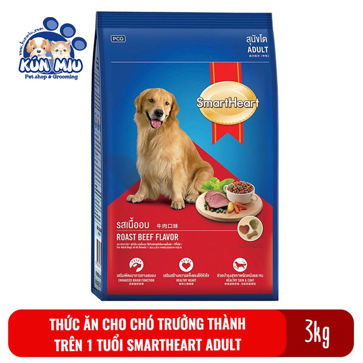 Thức ăn cho chó Smartheart Adult - 3 Kg