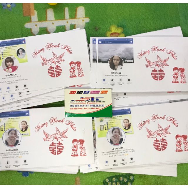 Phong bì chữ mừng hạnh phúc