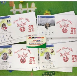 Phong bì chữ mừng hạnh phúc