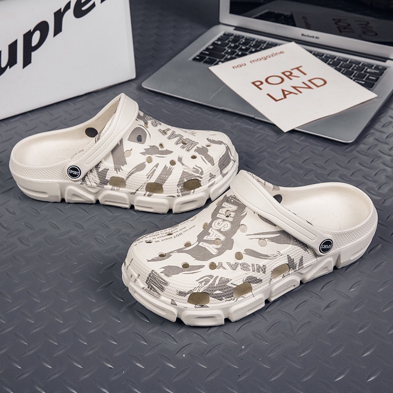 【JINTOHO】 Xăng đan Thể Thao Nhẹ Nhàng Thoáng Khí Họa Tiết Rằn Ri Thời Trang Đi Biển Mùa Hè Cho Nam