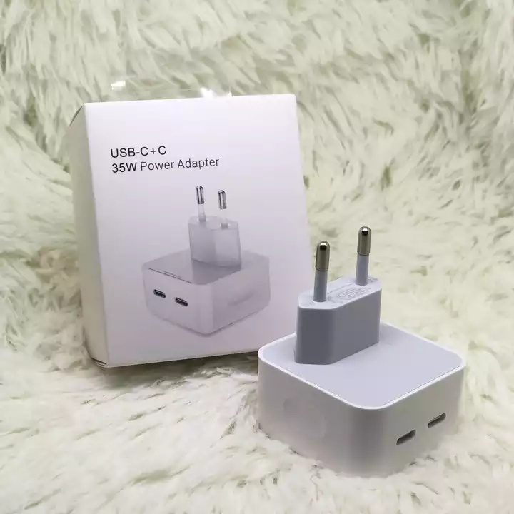 Cốc Sạc Nhanh 35W PD Kép USB Type C Cho Samsung iPad iPhone 12 13 USB-C