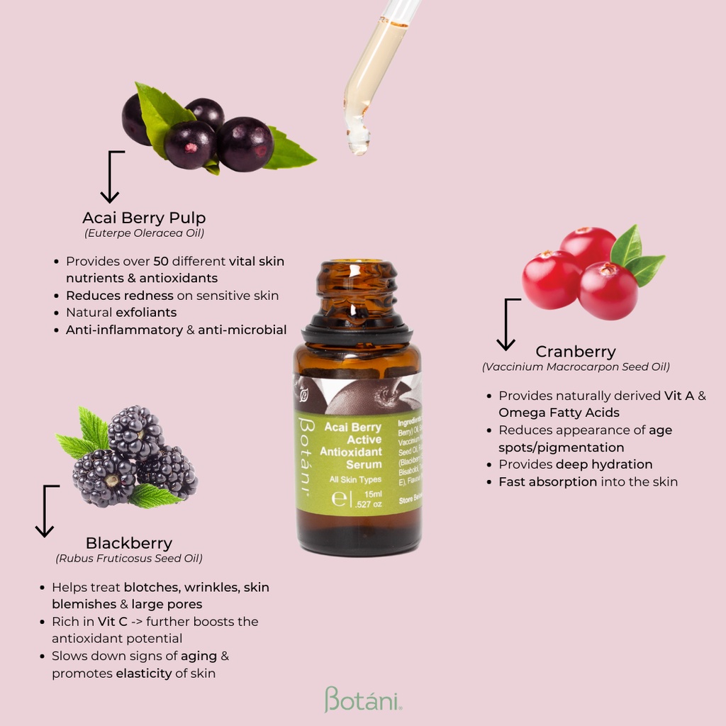 Botani Acai Berry Serum Tăng Cường Chống Lão Hóa Và Sáng Da 5/15ml