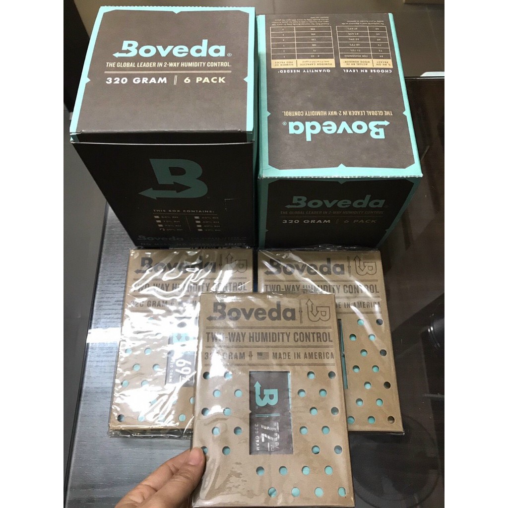 Boveda 69%, 72%  gói giữ ẩm hai chiều siêu bền siêu tiết kiệm Trọng lượng 320g