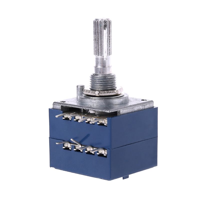 Chiết áp RH2702 8 chấu trục chia răng cưa 6mm độ chính xác cao loại 27 A100K 100K