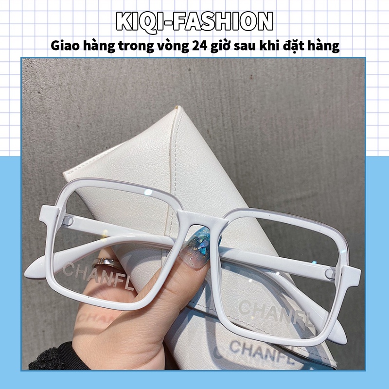 Mắt kính gọng phẳng siêu nhẹ phong cách retro thời trang Hàn Quốc cao cấp cho nam và nữ