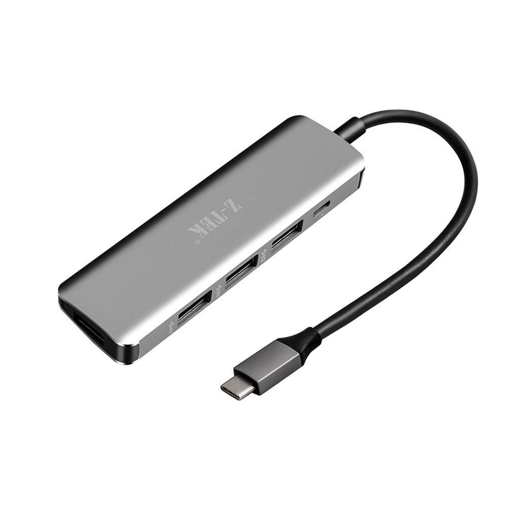 Cáp chia tín hiệu Type C sra 4 cổng USB 3.0 Ztek ZY 318