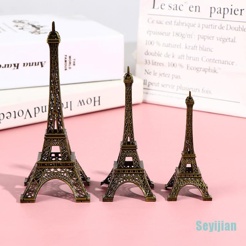 Mô Hình Tháp Eiffel Bằng Kim Loại Đồng Phong Cách Paris Cổ Điển Trang Trí Nhà Cửa