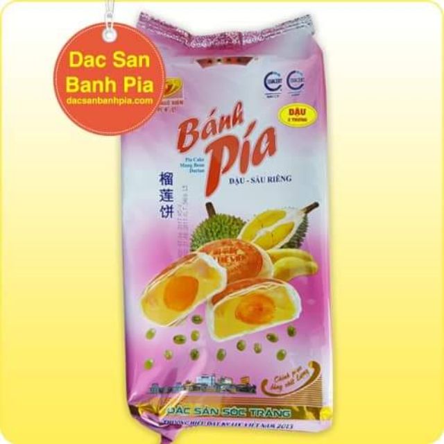 Bánh pía đậu xanh sầu riêng Tân Huê viên 4 sao Đặc sản Sóc Trăng