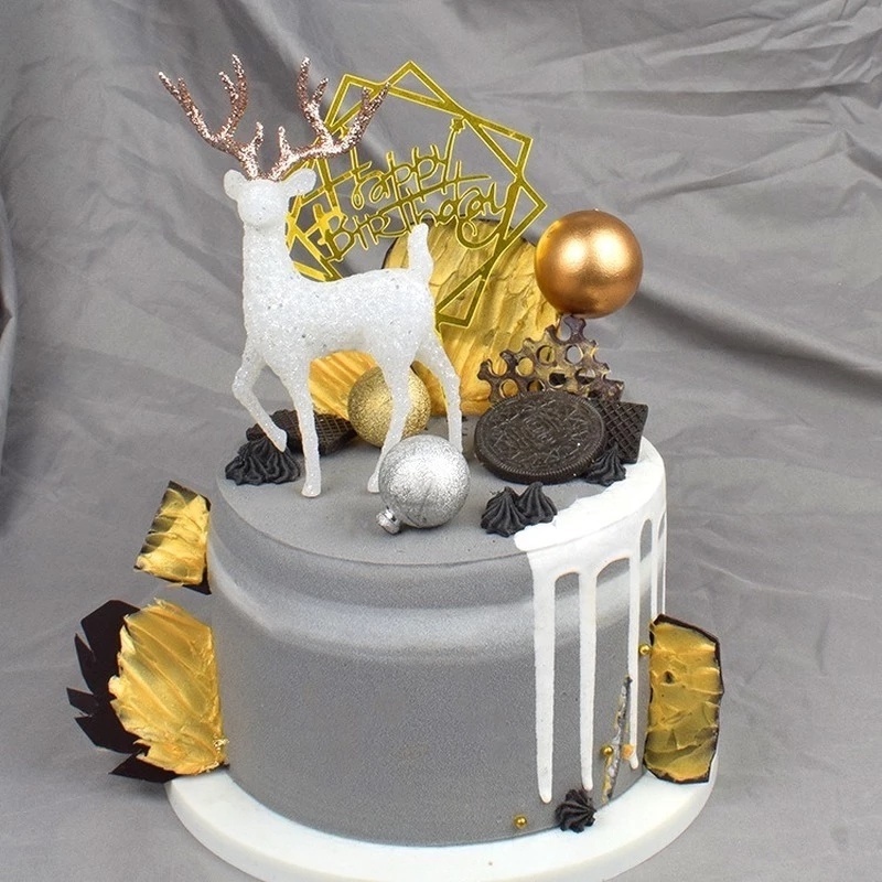 1 Tuần Lộc Bằng Pha Lê Trang Trí Bánh Kem Giáng Sinh / Sinh Nhật / Lễ Hội / Quà Tặng Cho Bé