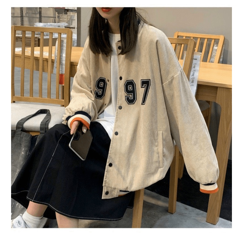 ÁO BOMBER NHUNG KIỂU DÁNG BÓNG CHÀY 1997 HÌNH THÊU TOÀN BỘ SIÊU HOT TP [NewUnisex]