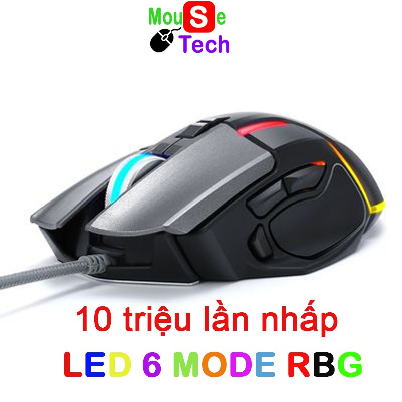 Chuột gaming, chuột máy tính cơ học Thunder Wolf V11 tự lắp ráp theo ý muốn, LED 6 MODE RGB