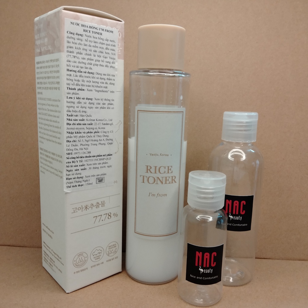 Nước Cân Bằng Dưỡng Trắng I'm From Rice Toner 150ml - im from nac beauty
